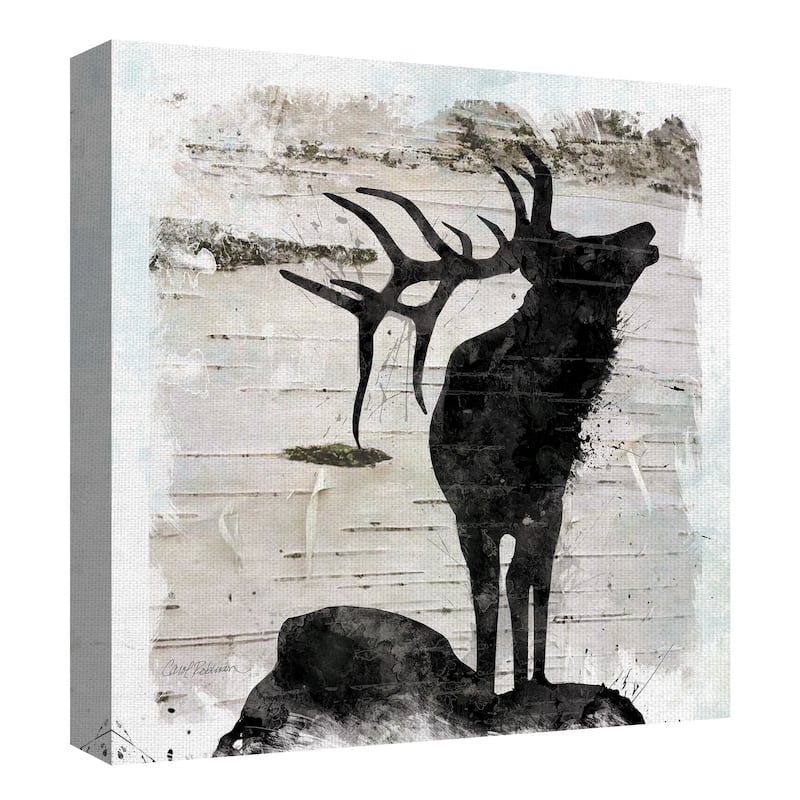 Birchbark Elk by Carol Robinson Canvas Art Print