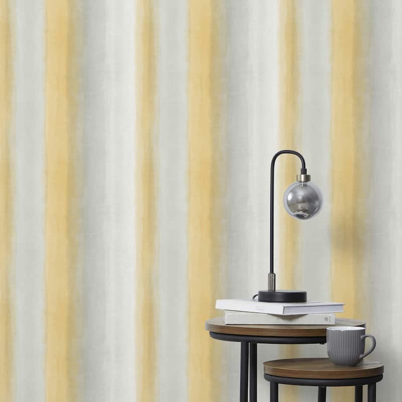 Fine Decor Freya Yellow Washed Stripe Wallpaper