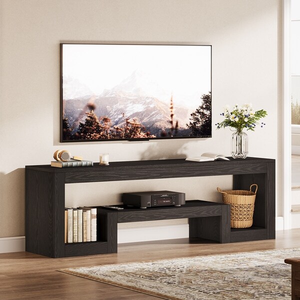 63-Inch TV Stand for 55/60/65-Inch TVs, Farmhouse Entertainment