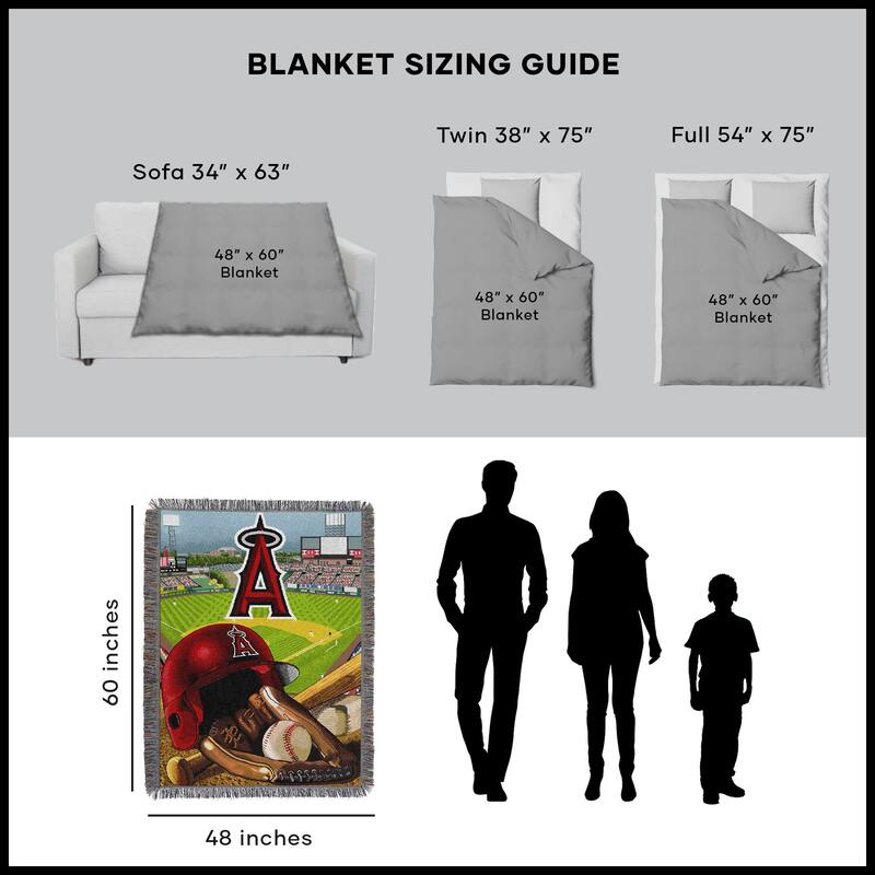 MLB Woven Tapestry Throw Blanket