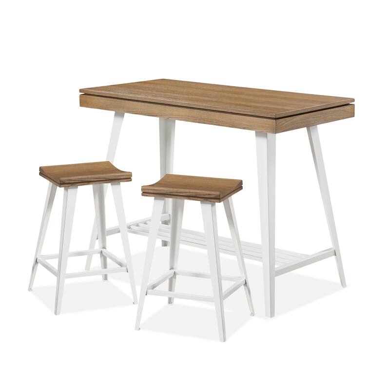 Kaylen Modern 3-Piece Steel Legs Counter Height Table Set by Furniture of America