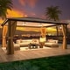 preview thumbnail 11 of 133, EROMMY Hardtop Gazebo,Outdoor Pergola with Double Roof & Netting & Curtains,Heavy Duty Canopy for Patio, Backyard, Pool party 12'x16' - Prime