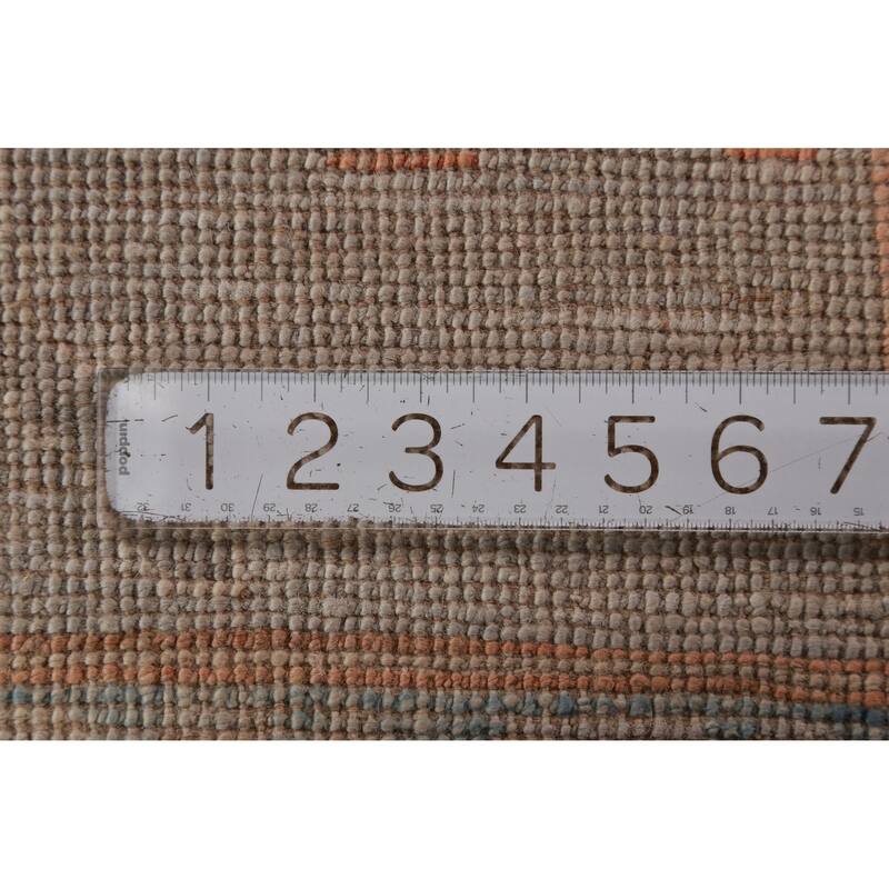 Hand Knotted Oriental 100% Wool Carpet Transitional All-Over Peach Oushak Area Rug - 12' 2'' X 9' 5''