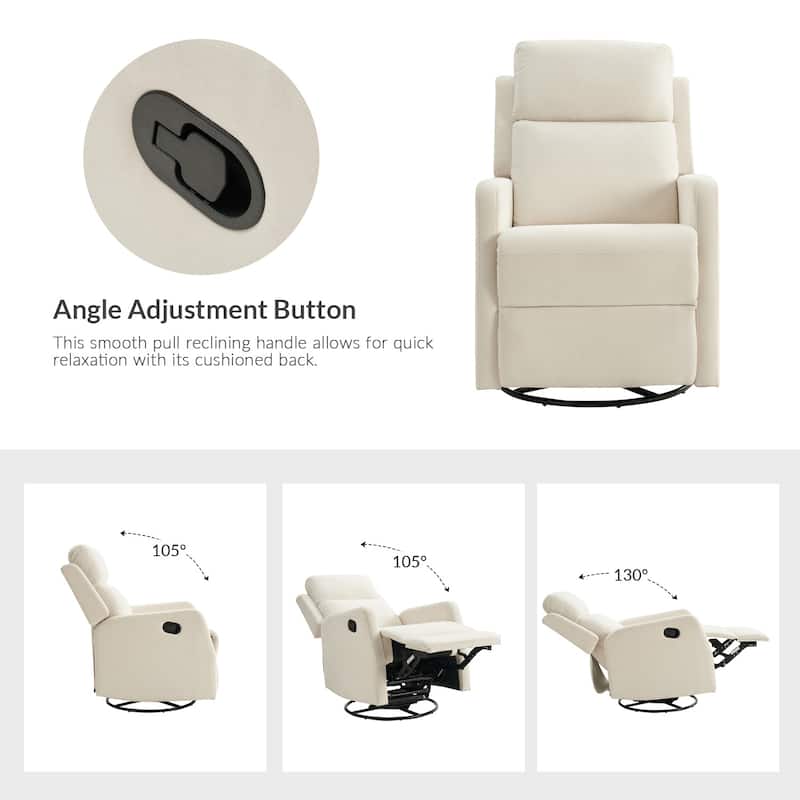 Julian Modern Swivel Rocker Manual Recliner by HULALA HOME