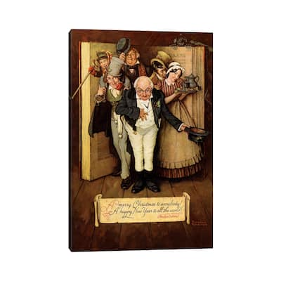 iCanvas "World of Charles Dickens" by Norman Rockwell Canvas Print