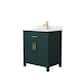 Option Green, Gold Trim, White Cultured Marble Top