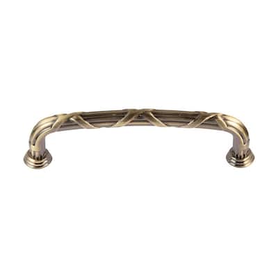Utopia Alley Riga Cabinet Ring Pull Knob/Pull, Antique Brass, knob 1.58"/3.75"/5" center to center