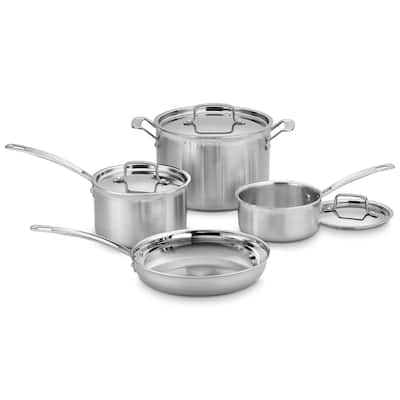 Cuisinart MultiClad Pro Triple Ply Stainless Cookware 7-Piece Set