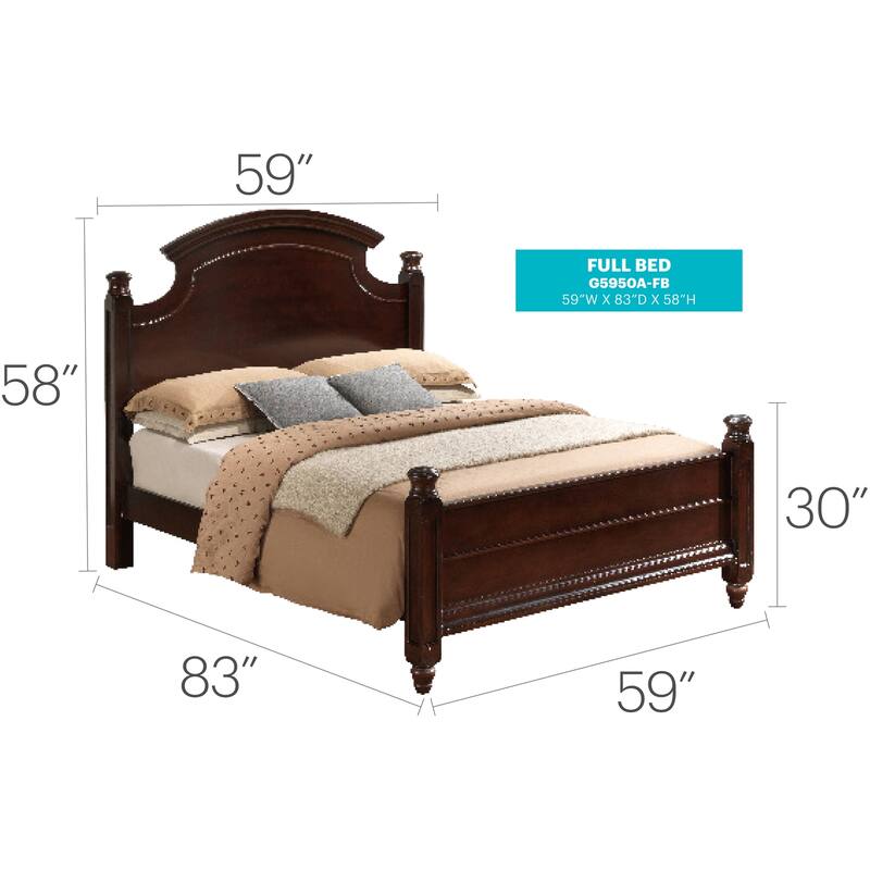 Cappuccino Full Bed with Stylish Frame and Durable Design, Elegant Bedroom Furniture for Comfort and Relaxation