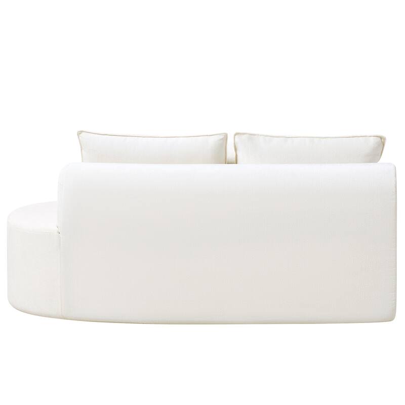 Christopher Knight Home - Curved Modular 138.6" Upholstered Sectional Sofa