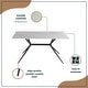 preview thumbnail 81 of 131, Elega Modern Sintered Stone Dining Table Modern Trestle Base Powder-Coated Steel Frame Kitchen Table - 47"-71"