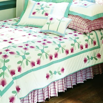 Colonial Williamsburg Tulip Garden Cotton Quilt