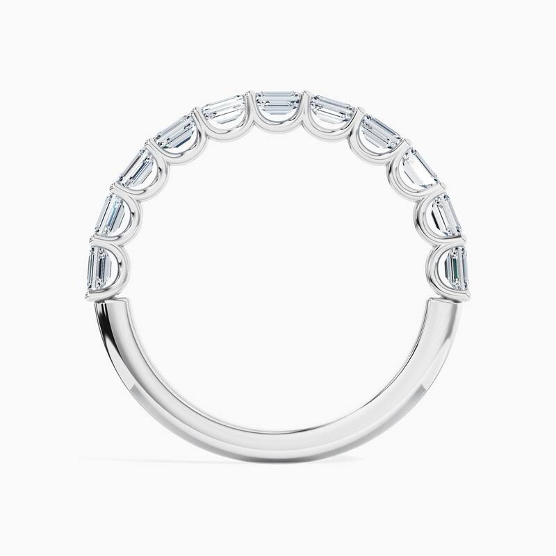 Auriya 14k Gold Emerald East-West Lab Grown Diamond Half Eternity Band 1.10 - 4.50 ct. tw. (F-G, VS)