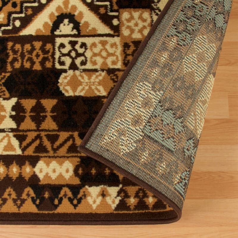 Geometric Tile Traditional Indoor Runner or Area Rug by Superior