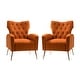 preview thumbnail 78 of 134, Danita Upholstered Accent Chair with Tufted Back,Set of 2