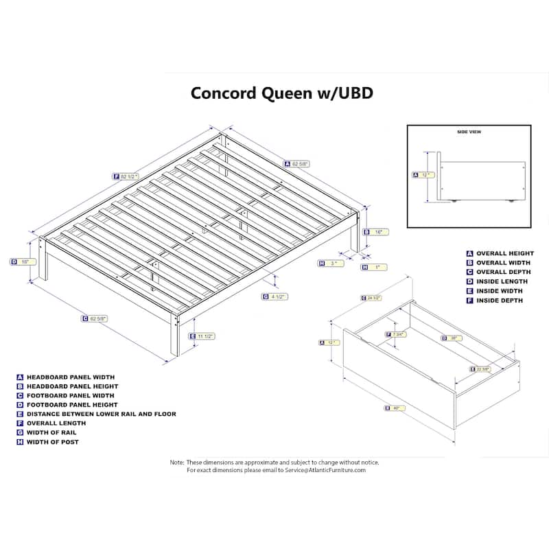 Platform Bed with Drawers & Charger - Modern Storage Bed Frame - Underbed Storage Solutions