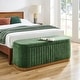 preview thumbnail 1 of 27, NPD Furniture Clinton Chenille Storage Bench Seneca Green