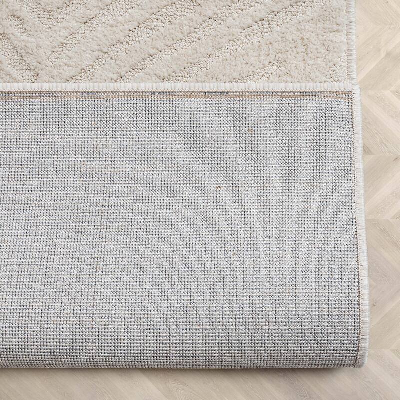 Custom Size Runner Harlow Relajo Modern Solid Striped Soft Stair Rug