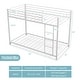 preview thumbnail 13 of 18, Gymax Twin Over Twin Low Metal Bunk Bed with Ladder Guardrails for