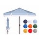 preview thumbnail 26 of 34, SAFAVIEH Milan 9ft Round Outdoor Patio Umbrella with Fringe Trim - UV Resistant, Crank Lift & Button Tilt