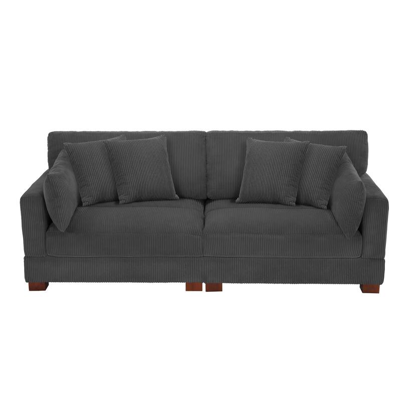 Sectional Sofa Set Modular Couch with Ottomans