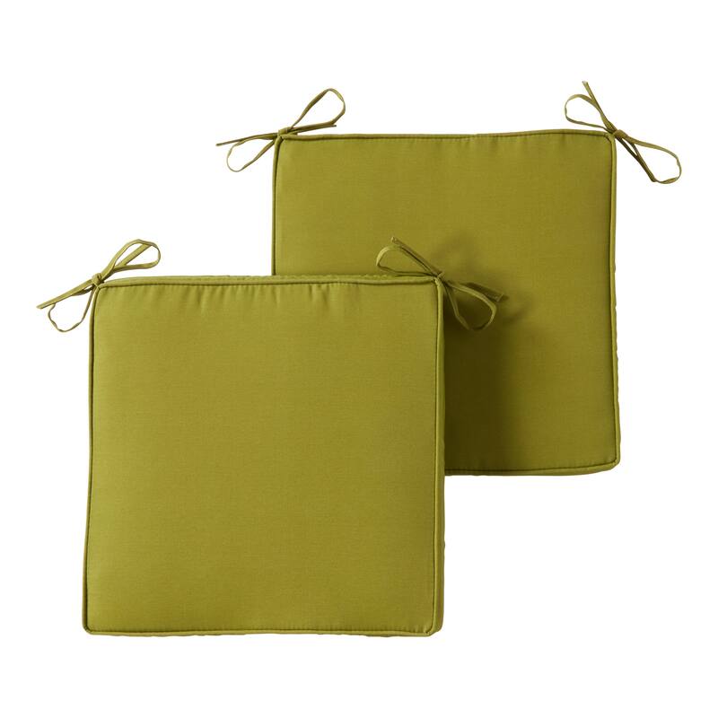 Greendale Home Fashions 18" Square Outdoor Chair Pad (Set of 2) - Kiwi
