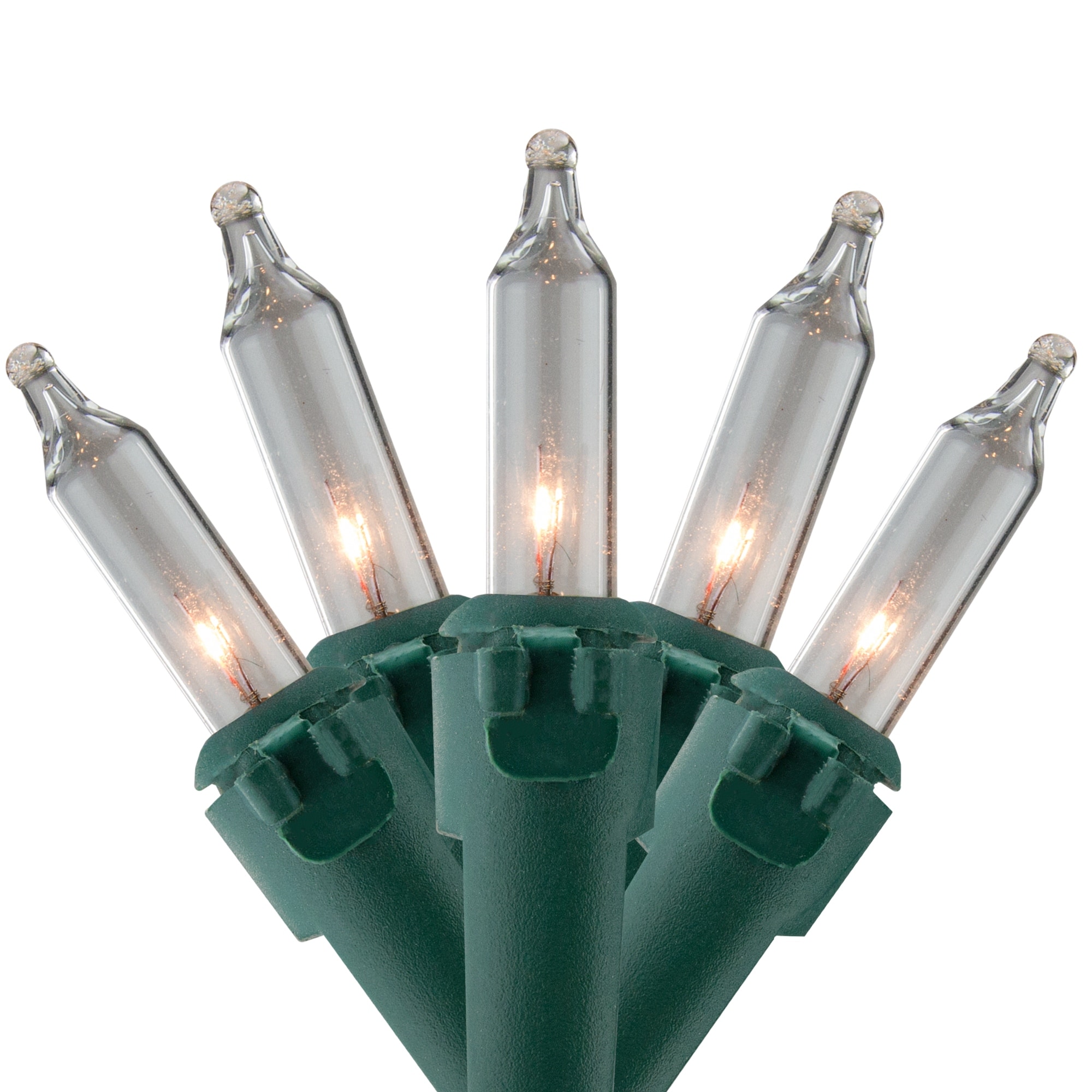 100-Count Clear Mini Christmas Light Set - Green Wire