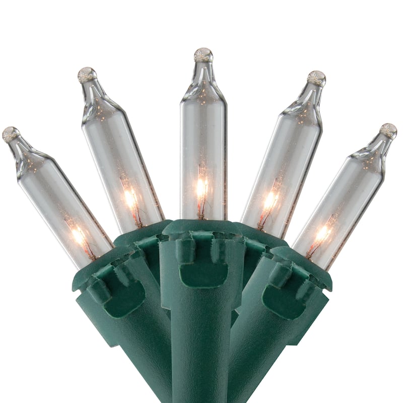 450-Count Clear Mini Christmas Light Set 92ft Green Wire - 1116"