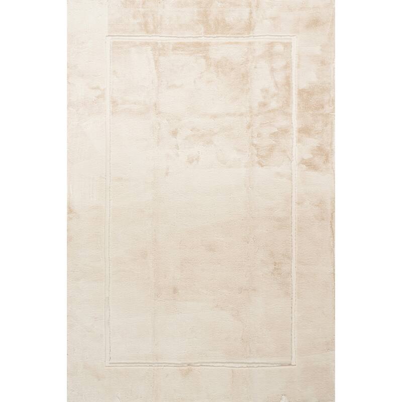 Nuloom Auralyn Solid Cloud Washable Area Rug - 7' 6" x 9' 6" - Sand - Rectangle