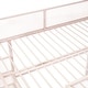 preview thumbnail 6 of 7, Full Size Loft Bed with 4-Tier Storage Shelves, Metal Bed with Full Length Guardrail, Kid's Bed for Bedroom, Pink