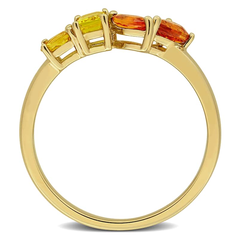 Miadora Multi-Gem Four Stone Ring Sterling Silver