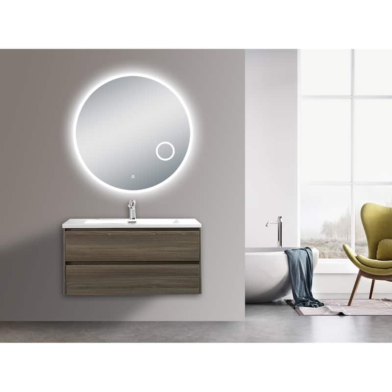 Miseno MM4242LEDCIRMAG Apollo 42" Diameter Circular Glass Frameless