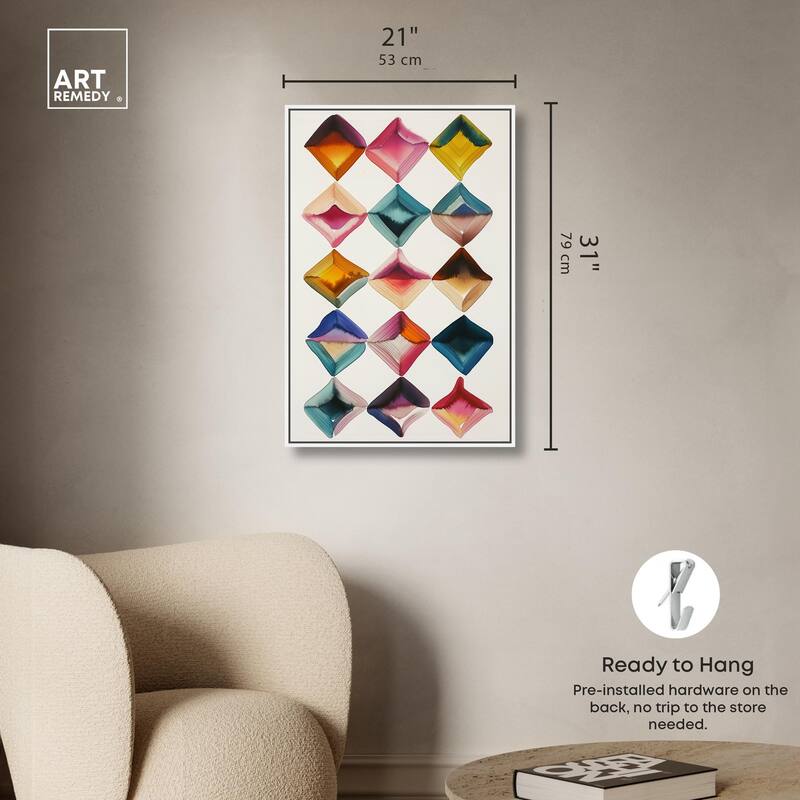 Diamond Grid Canvas by Art Remedy
