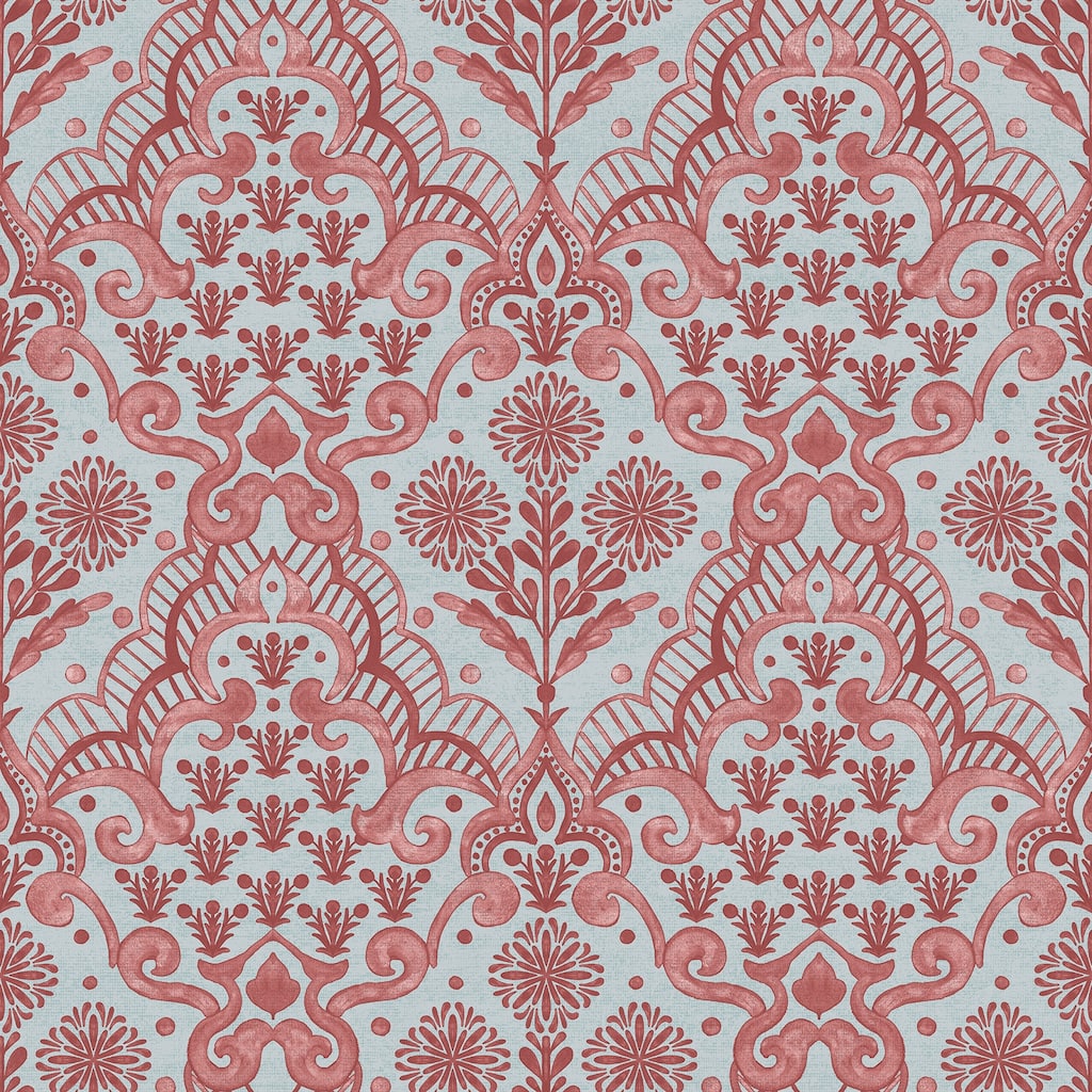 NuWallpaper Brownstone Boys Brownstone Blooms Brick and Sky Peel and Stick Wallpaper - N/A