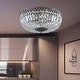 preview thumbnail 2 of 16, Silver Orchid 14-inch Crystal Flush Mount Chandelier