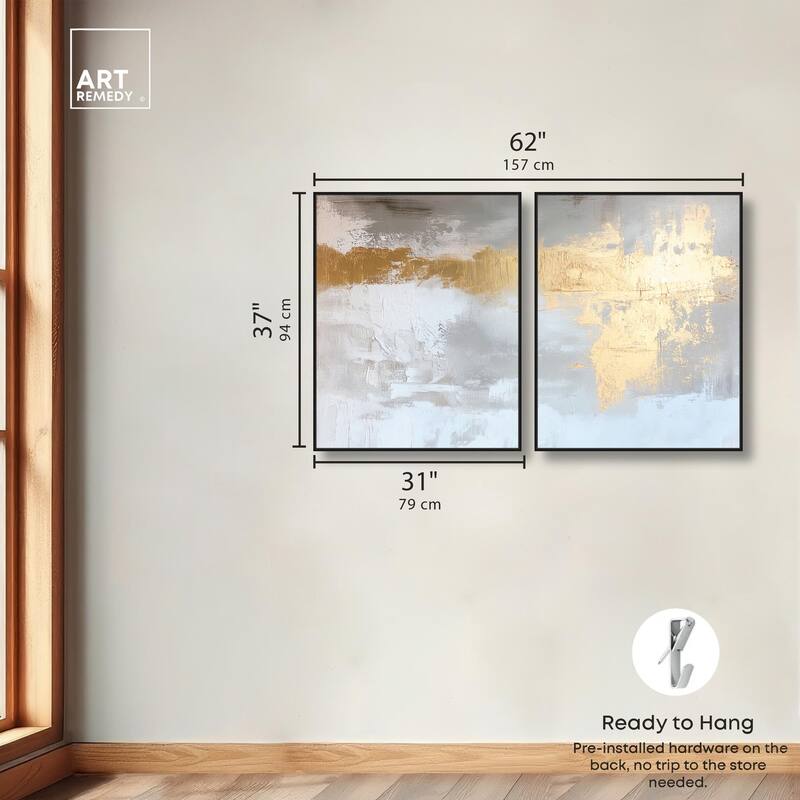 Golden Glaze I Canvas Set of 2 by Art Remedy