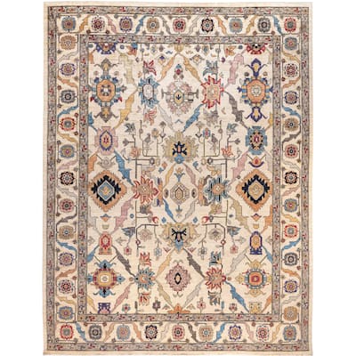 Serapi One-of-a-Kind Hand-Knotted Area Rug - Ivory - 9' 1" x 11' 11"