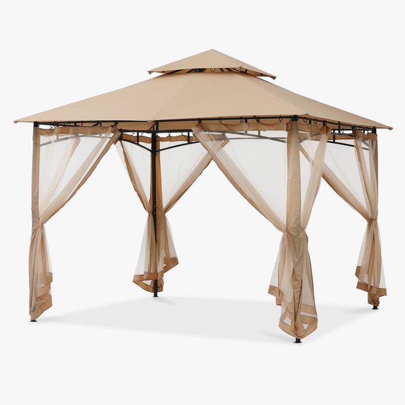 ABCCANOPY Patio Outdoor Gazebo for Double Roof Soft Canopy