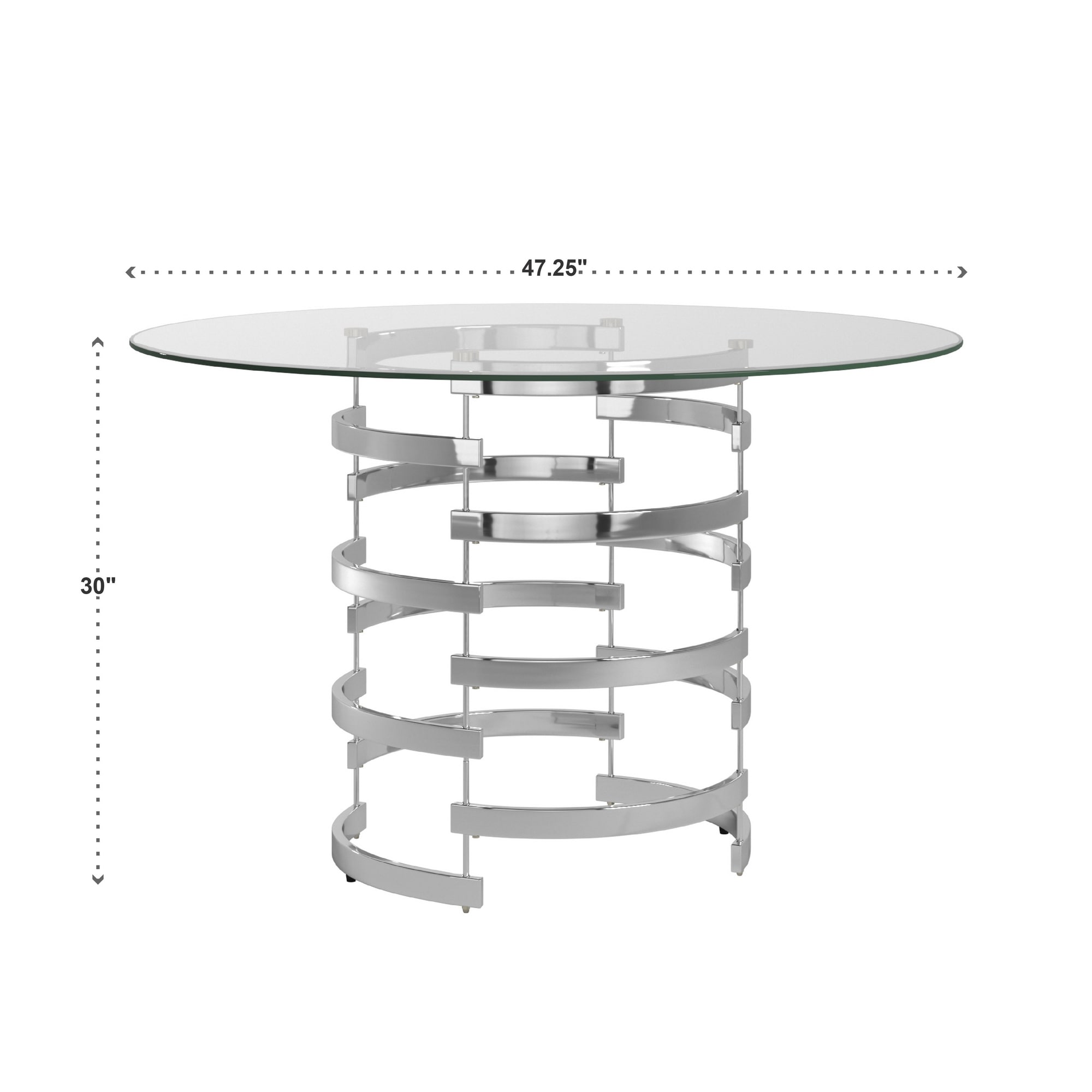 Steve silver tayside round glass online top coffee table in chrome