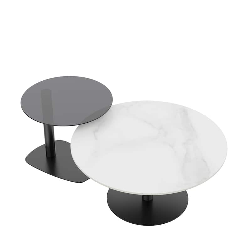Round Nesting Coffee Table (Set of 2) - 32" + 20"