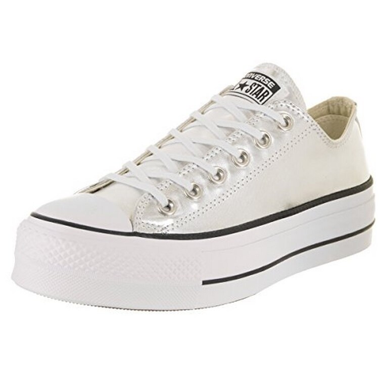 Shop Converse Womens Chuck Taylor All Star Lift Silver Black White Overstock 20247321