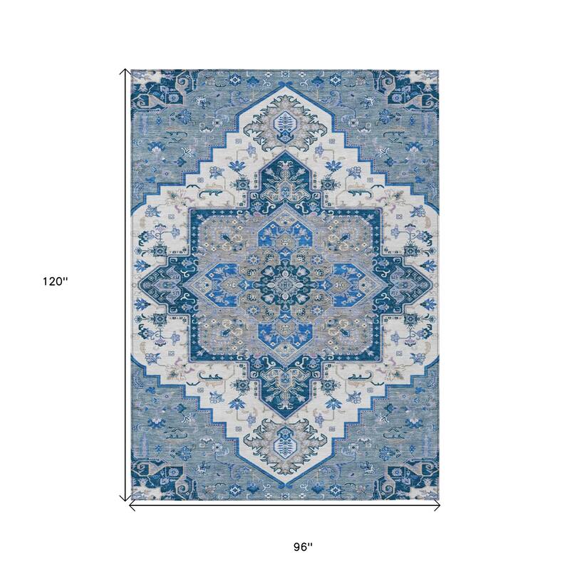 HomeRoots Oriental Traditional Rectangle Outdoor Rug