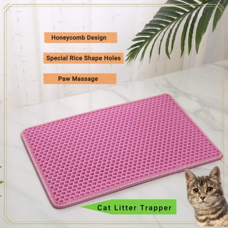 Cat Litter Mat Kitty Litter Trapping Mat Double Layer Mats
