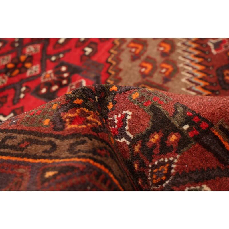 ECARPETGALLERY Hand-knotted Andelz Dark Red Wool Rug - 3'5 x 4'9