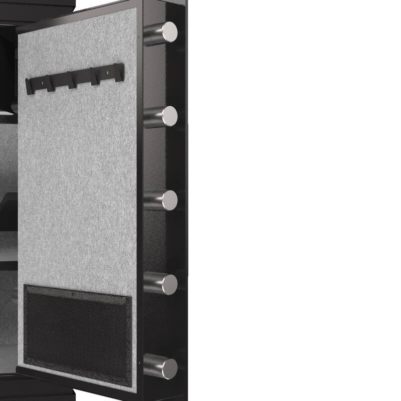 Roomfitters 28.3 Inch Biometric Security Safe with Fingerprint Lock and Hidden Compartment, Carbon Steel, Black