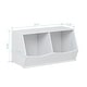 preview thumbnail 16 of 15, UTEX Toy Storage Organizer,Stackable Kids Toy Storage Cubby,Toy Boxes and Storage for Playroom,Bedroom,Nursery School,White