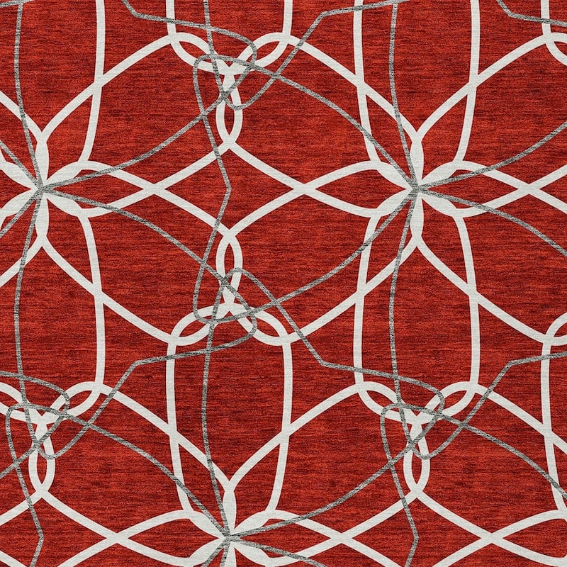 HomeRoots Geometric Modern Rectangle Outdoor Rug