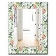 preview thumbnail 2 of 5, Designart 'Green Flowers 5' Traditional Mirror - Printed Wall Mirror