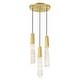preview thumbnail 1 of 9, Kovacs P1284-L Drifting Droplets 3 Light 12" Wide LED Crystal Multi Brushed Brass