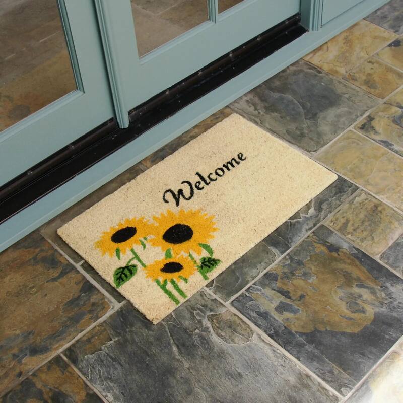 Rubber-Cal Welcome "Floral Door Mat" Kit - 18" x 30" - 3 Doormats